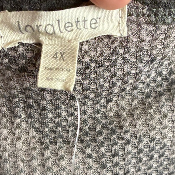 🆕Loralette Camouflage Short Sleeve Waffle Tee 4X🆕 - Picture 10 of 14